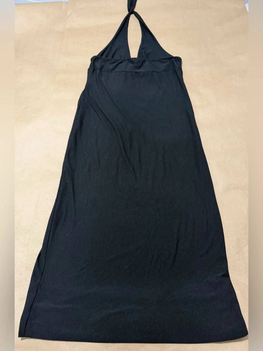 No Boundaries Black One-Shoulder Halter Midi Dress